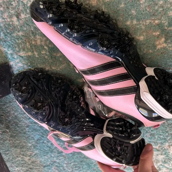NWT Adidas 2012 Signature Paula 2.0 Womens Golf Shoes - Pale Pink/Black Size 9 - Picture 9 of 10